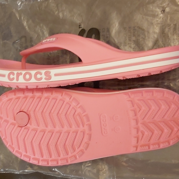 CROCS 11W Hot Pink Lemonade Bayaband Flip -PAYPAL PAYMENT ONLY!!! - Picture 5 of 7